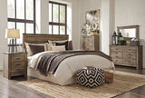 Trinell King/California King Panel Headboard Bed with Dresser