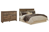 Trinell Queen Panel Headboard Bed with Dresser