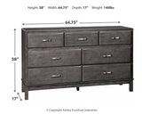 Caitbrook Queen Storage Bed with 8 Drawers with Dresser and Chest