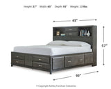 Caitbrook Queen Storage Bed with 8 Drawers with Dresser and Chest