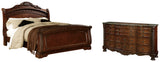 North Shore King Sleigh Bed with Dresser