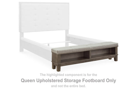 Hallanden Queen Upholstered Storage Footboard