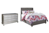 Coralayne Full Upholstered Bed with Dresser