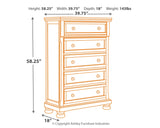 Porter King Panel Bed with Mirrored Dresser and Chest