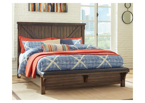 Lakeleigh Brown King Bed w/Bench Footboard