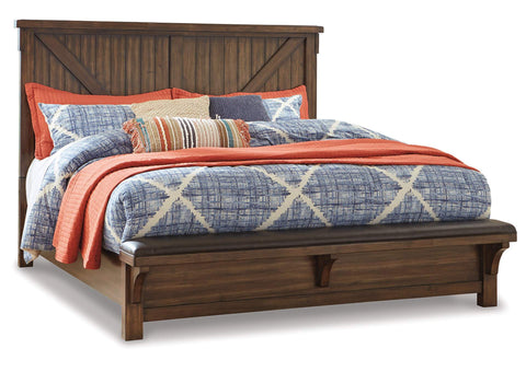Lakeleigh Brown King Bed w/Bench Footboard