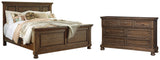 Flynnter Queen Panel Bed with Dresser