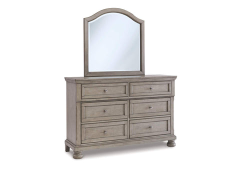 Lettner Light Gray Dresser and Mirror