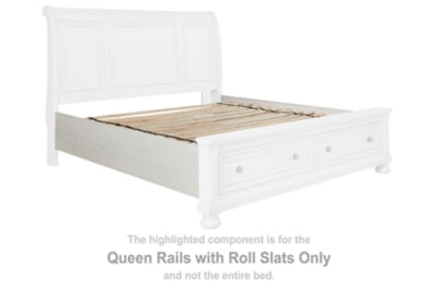 Robbinsdale Queen Rails with Roll Slats