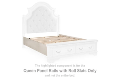 Realyn Queen Panel Rails with Roll Slats