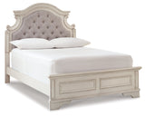 Realyn Full Panel Bed with Mirrored Dresser and Chest