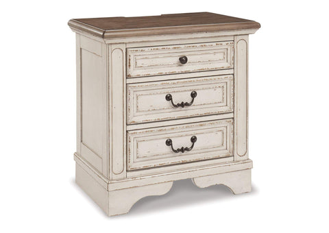 Realyn Two-Tone Three Drawer Night Stand