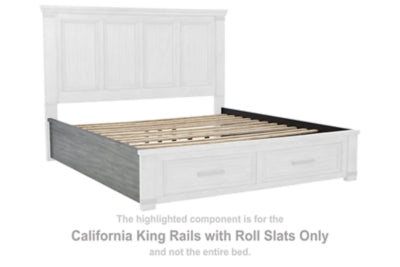 Russelyn California King Rails with Roll Slats