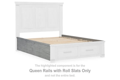 Russelyn Queen Rails with Roll Slats