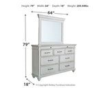 Kanwyn King Panel Bed with Mirrored Dresser