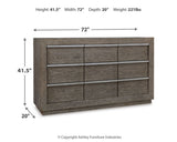 Anibecca California King Bookcase Bed with Dresser