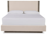 Anibecca Queen Upholstered Panel Bed with Dresser