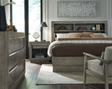 Anibecca King Bookcase Bed with Mirrored Dresser and 2 Nightstands