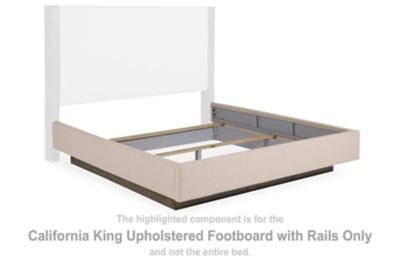 Anibecca California King Upholstered Footboard with Rails