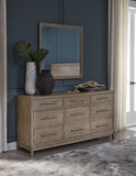 Chrestner King Panel Bed with Mirrored Dresser and Chest