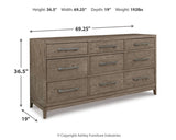 Chrestner California King Panel Bed with Dresser