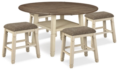 Bolanburg Counter Height Dining Table and 4 Barstools