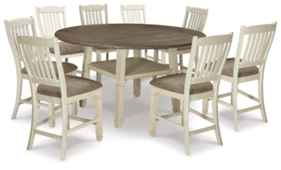 Bolanburg Counter Height Dining Table and 8 Barstools