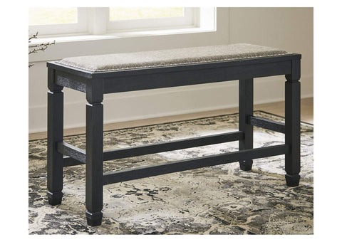 Tyler Creek Antique Black Counter Height Dining Room Bench
