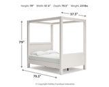 Aprilyn Full Canopy Bed with Dresser, Chest and 2 Nightstands