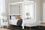 Aprilyn Full Canopy Bed with Dresser, Chest and Nightstand