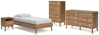 Aprilyn Twin Platform Bed with Dresser, Chest and Nightstand