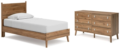 Aprilyn Twin Panel Bed with Dresser