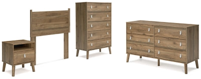 Aprilyn Twin Panel Headboard with Dresser, Chest and Nightstand