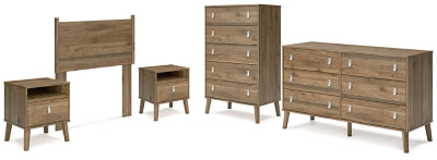 Aprilyn Twin Panel Headboard with Dresser, Chest and 2 Nightstands