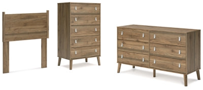 Aprilyn Twin Panel Headboard with Dresser and Chest