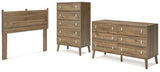 Aprilyn Full Panel Headboard with Dresser and Chest