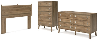 Aprilyn Queen Panel Headboard with Dresser and Chest