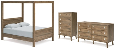 Aprilyn Full Canopy Bed with Dresser and Chest