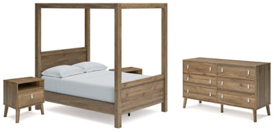 Aprilyn Full Canopy Bed with Dresser and 2 Nightstands