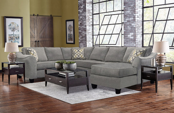 Grey Fabric Sectional